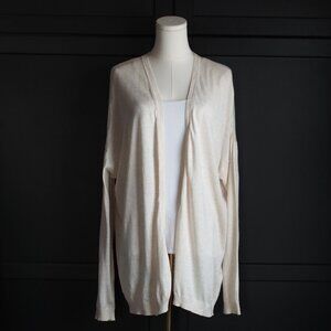 redherring | Lace Detail Cotton Blend Open Cardigan